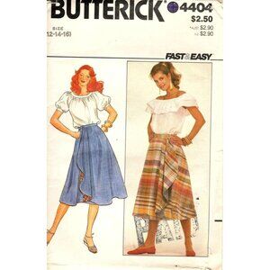 Butterick 4404 Misses 12 to 16 Reversable Skirt Vintage 80s Uncut Sewing Pattern